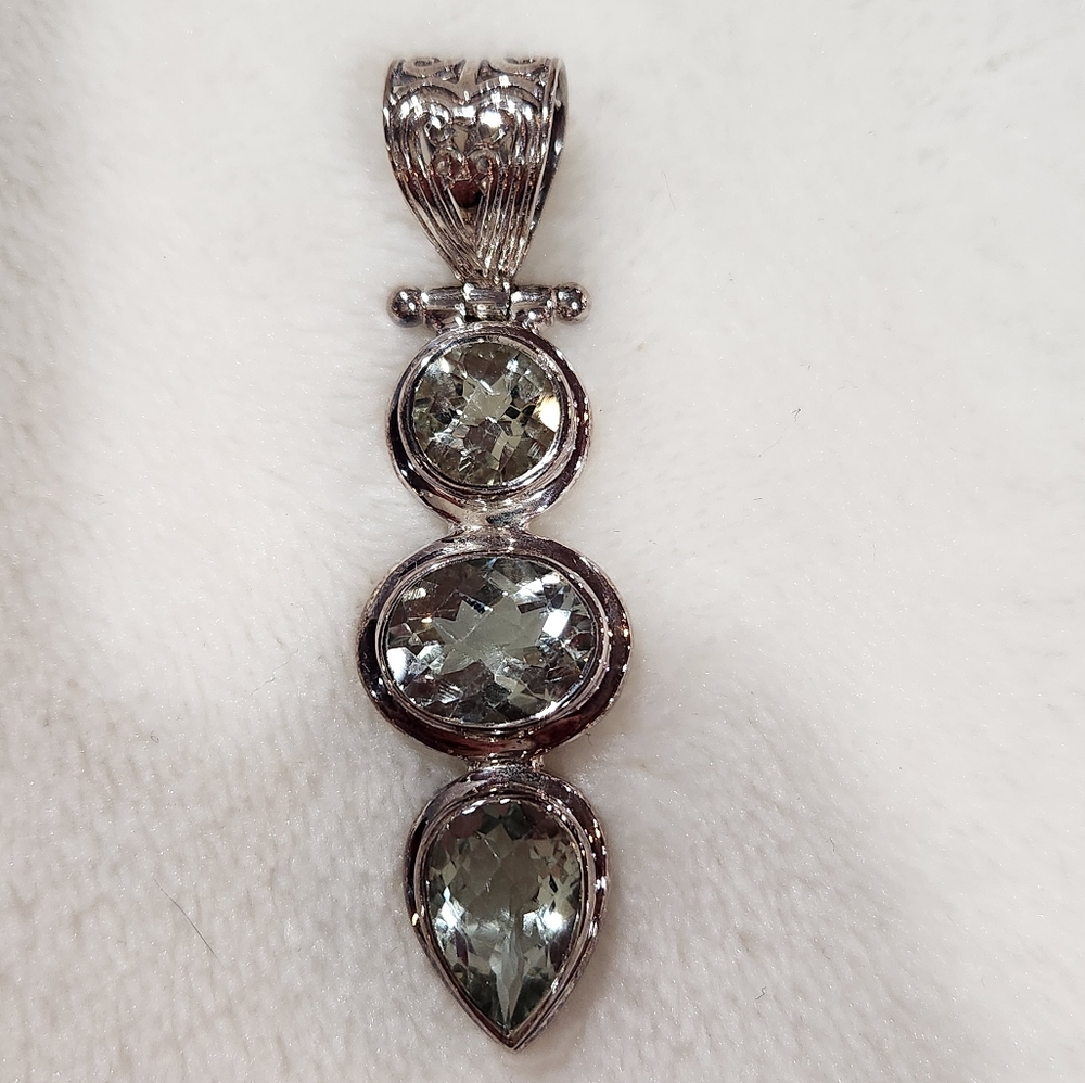 Aryo Sterling Silver Pendant with Semiprecious Stones